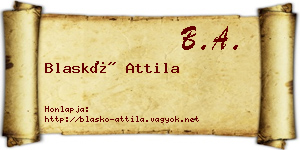 Blaskó Attila névjegykártya