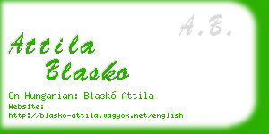 attila blasko business card